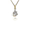vintage Golden vintage pendant with pearl and diamond 14 kt