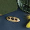 vintage Gouden vintage broche met granaat 14 krt