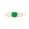 vintage Gold vintage brooch with chrysoprase 14 kt