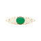 vintage Gouden vintage broche met chrysopraas 14 krt