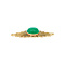 vintage Gouden vintage broche met chrysopraas 14 krt
