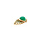 vintage Gouden vintage broche met chrysopraas 14 krt