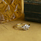 vintage Gouden vintage entourage ring met diamant 14 krt