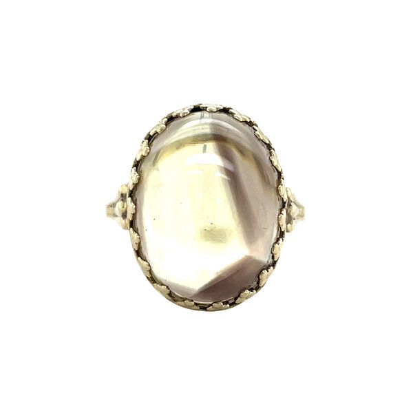 vintage Vintage ring met cairngormkwarts 8 krt