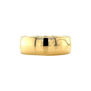 Golden smooth ring 18 kt