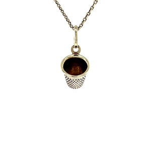Golden thimble pendant 14 kt