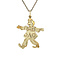 vintage Gouden vintage clown hanger 14 krt