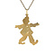 vintage Gouden vintage clown hanger 14 krt