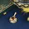 vintage Gouden vintage hanger met citrien 14 krt