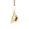 vintage Gouden vintage hanger met citrien 14 krt