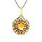 vintage Golden vintage pendant with citrine 14 kt