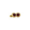 vintage Gold vintage stud earrings with carnelian 14 kt