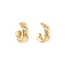 vintage Gold vintage stud earrings with engraving 14 kt