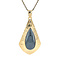 vintage Gouden vintage hanger met hematiet 14 krt