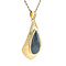vintage Gouden vintage hanger met hematiet 14 krt