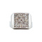 vintage Vintage ring met diamant 10 krt