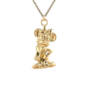 Gouden Minnie Mouse hanger 14 krt