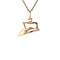 vintage Gold vintage iron pendant 14 kt