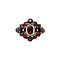 vintage Gouden vintage entourage ring met granaat 14 krt