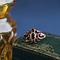 vintage Golden vintage entourage ring with garnet 14 kt