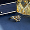 vintage Gouden vintage entourage ring met saffier en diamant 14 krt
