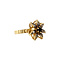vintage Gouden vintage entourage ring met saffier en diamant 14 krt