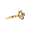vintage Gouden vintage entourage ring met saffier en diamant 14 krt