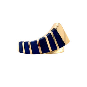 Gold ring with lapis lazuli 14 kt