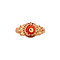 vintage Rose-gold vintage ring with blood coral 14 kt
