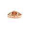 vintage Rose-gold vintage ring with blood coral 14 kt