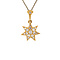 vintage Gouden vintage ster hanger met diamant 22 krt