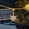 vintage Gouden vintage ster hanger met diamant 22 krt