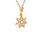 vintage Gouden vintage ster hanger met diamant 22 krt