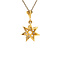vintage Gouden vintage ster hanger met diamant 22 krt