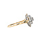 vintage Gouden vintage entourage ring met diamant 14 krt