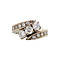 vintage Witgouden vintage slag ring met diamant 14 krt