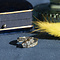 vintage Witgouden vintage slag ring met diamant 14 krt