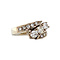 vintage Witgouden vintage slag ring met diamant 14 krt