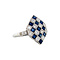 vintage Platinum vintage ring with sapphire and diamond 900