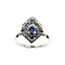 vintage Platinum vintage ring with sapphire and diamond 900