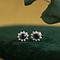 vintage Gold vintage entourage stud earrings with sapphire and zirconia 14 kt