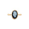 vintage Golden vintage ring with onyx cameo 14 kt