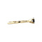 vintage Gouden vintage slag ring met saffier en diamant 14 krt
