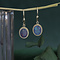 vintage Gold vintage ear pendants with opal triplet 14 kt