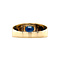 vintage Gouden vintage zegel ring met saffier 14 krt