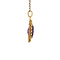 vintage Gouden vintage hanger met kleursteen 20 krt