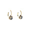 vintage Golden vintage drop earrings with rose-cut diamond 14 ct