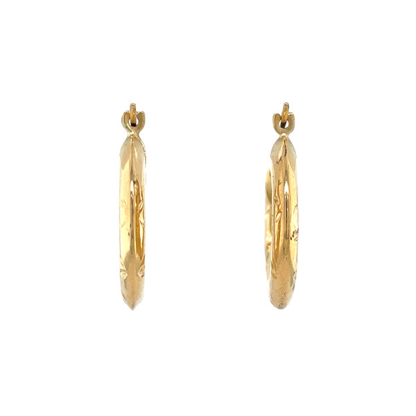 vintage Gouden vintage fantasie oorringen 18 krt