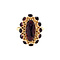 vintage Golden vintage entourage ring with garnet 14 carat