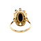 vintage Gouden vintage entourage ring met granaat 14 krt